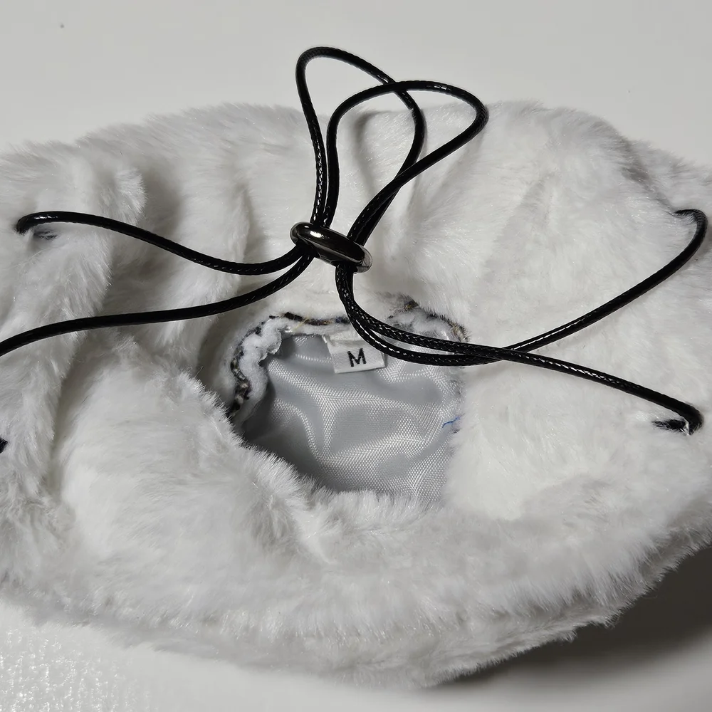 Cozy Winter Dog Cap - White